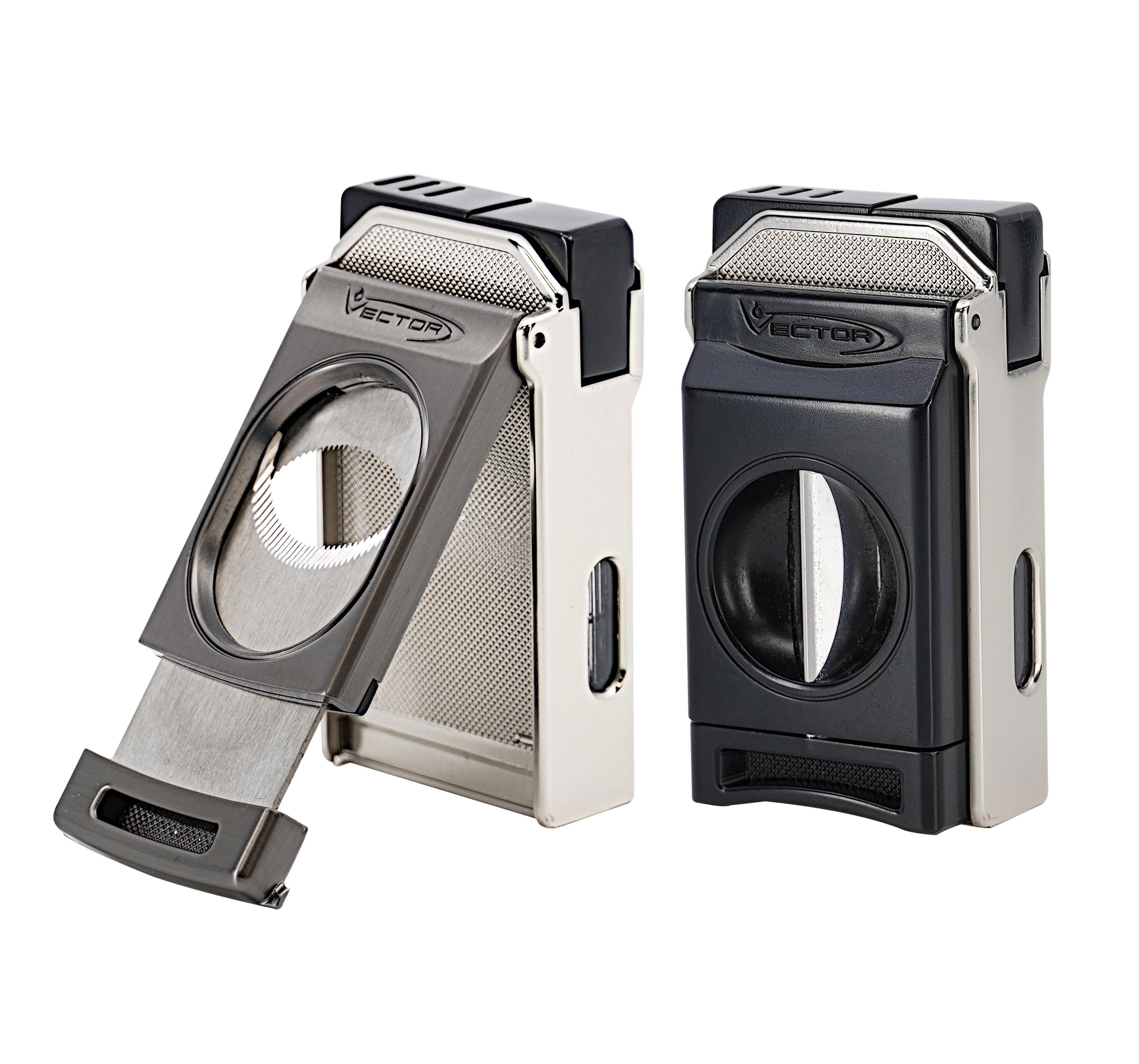 Vector Switch Double Flame Torch Lighter with Cigar Cutter