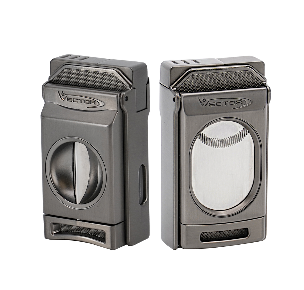 Vector Switch Double Flame Torch Lighter with Cigar Cutter