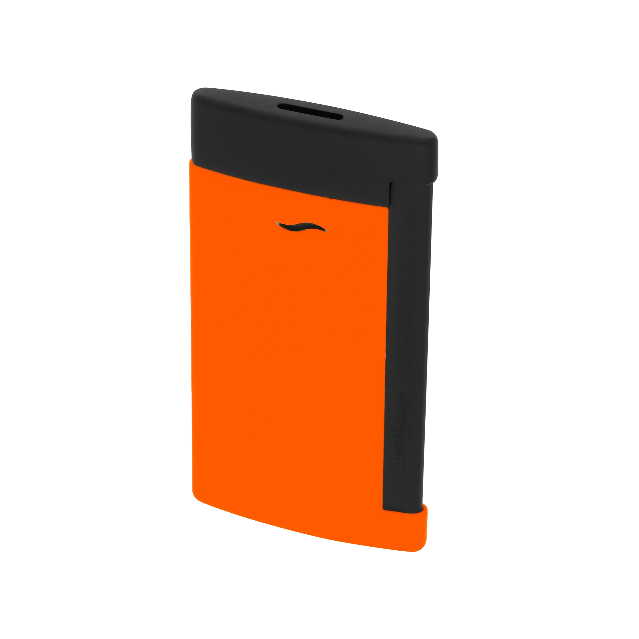 S.T. Dupont Lighter Slim 7 - Matte Black & Neon Orange