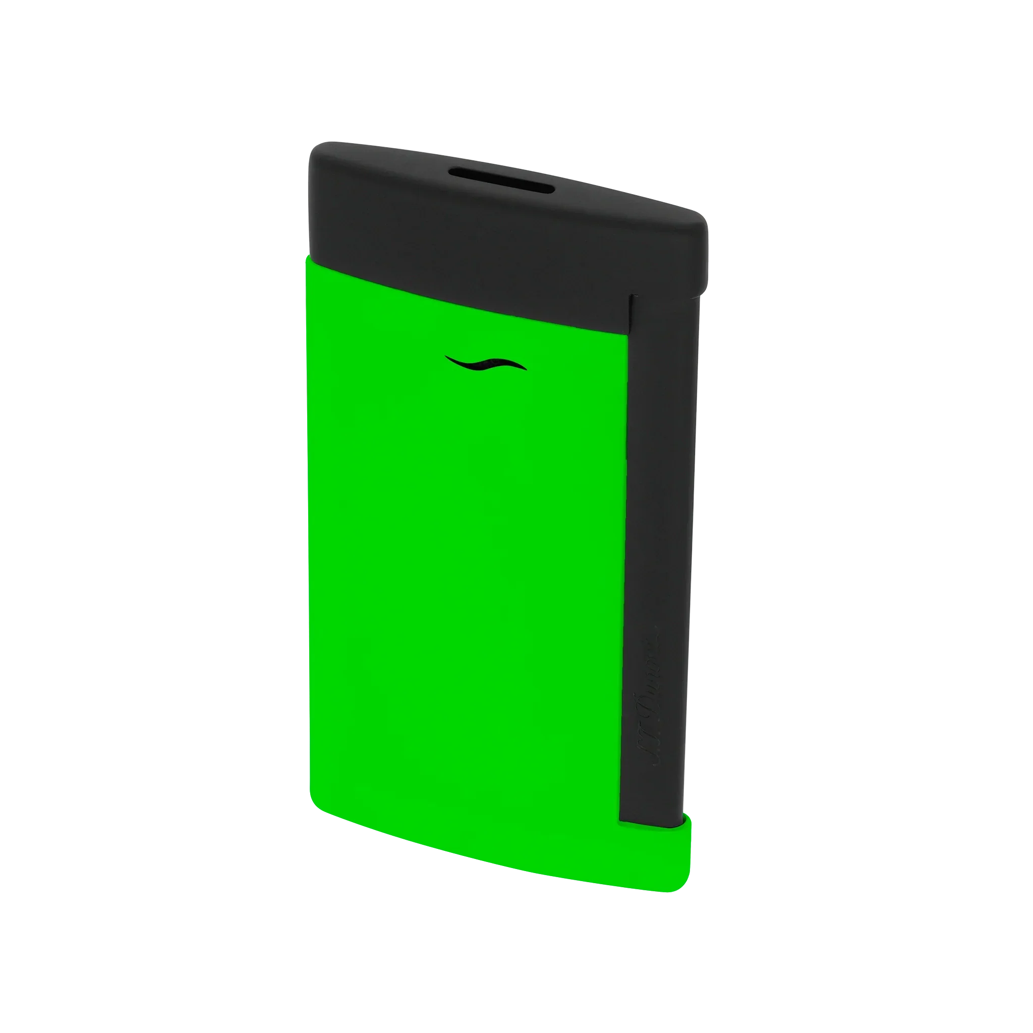 S.T. Dupont Lighter Slim 7 - Matte Black & Neon Green