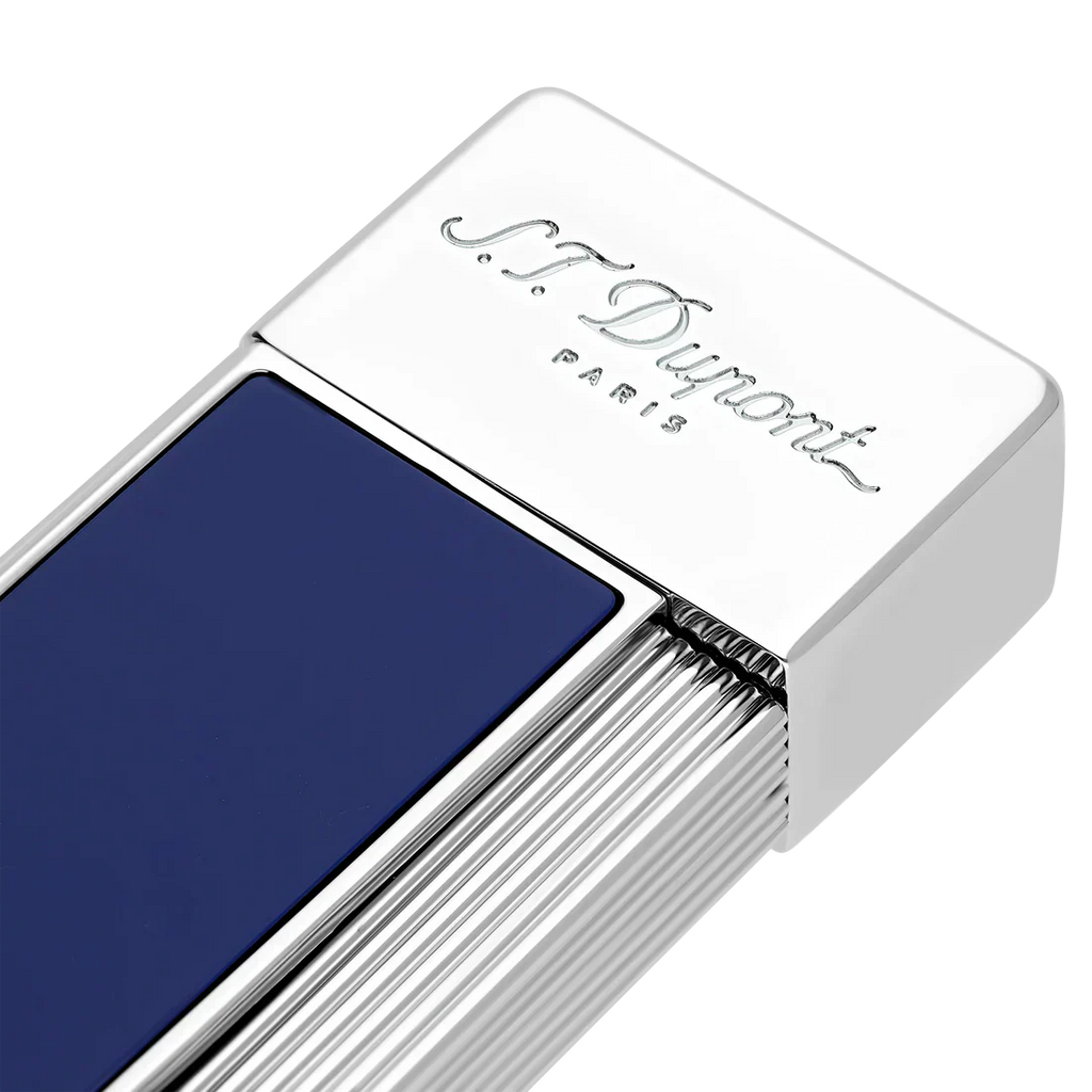 S.T. Dupont Twiggy Lighter - Blue Lacquer & Chrome