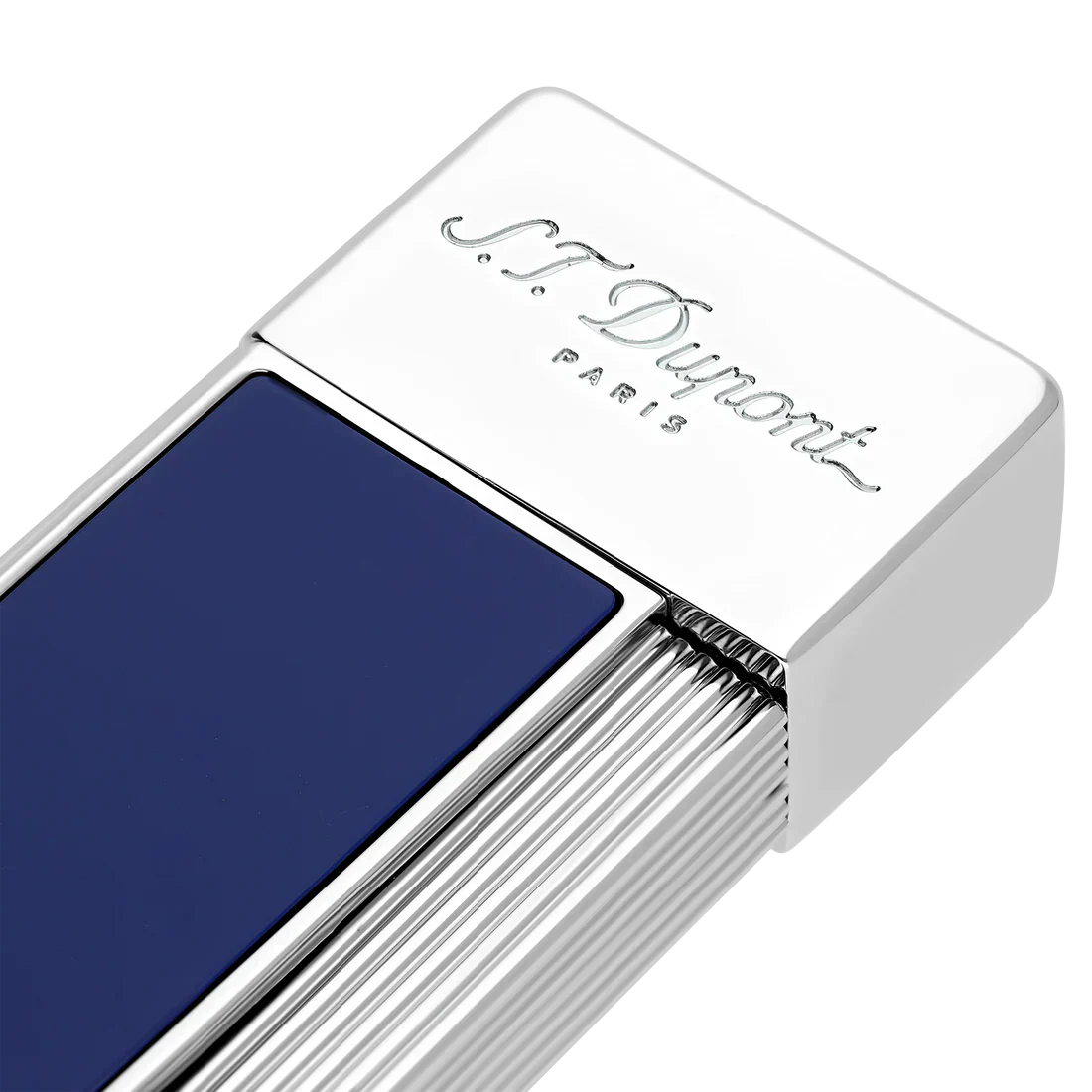 S.T. Dupont Twiggy Lighter - Blue Lacquer & Chrome