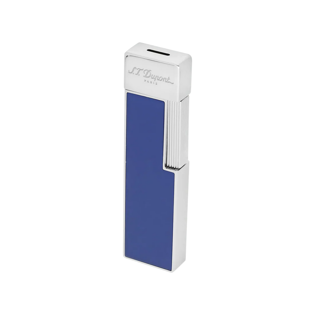 S.T. Dupont Twiggy Lighter - Blue Lacquer & Chrome