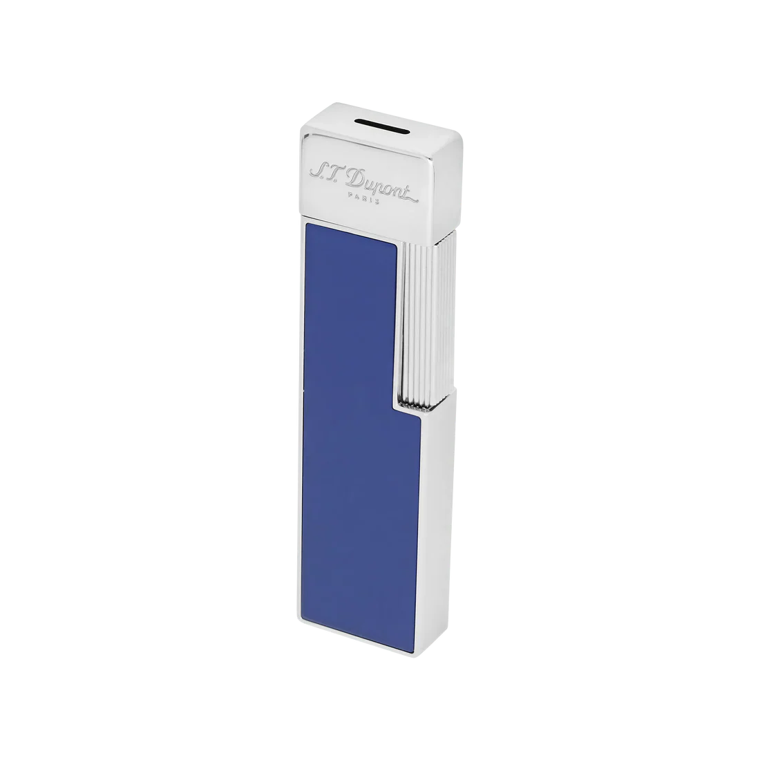 S.T. Dupont Twiggy Lighter - Blue Lacquer & Chrome