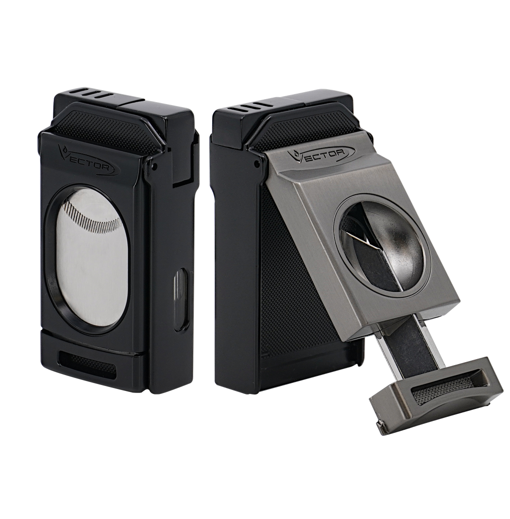 Vector Switch Double Flame Torch Lighter with Cigar Cutter