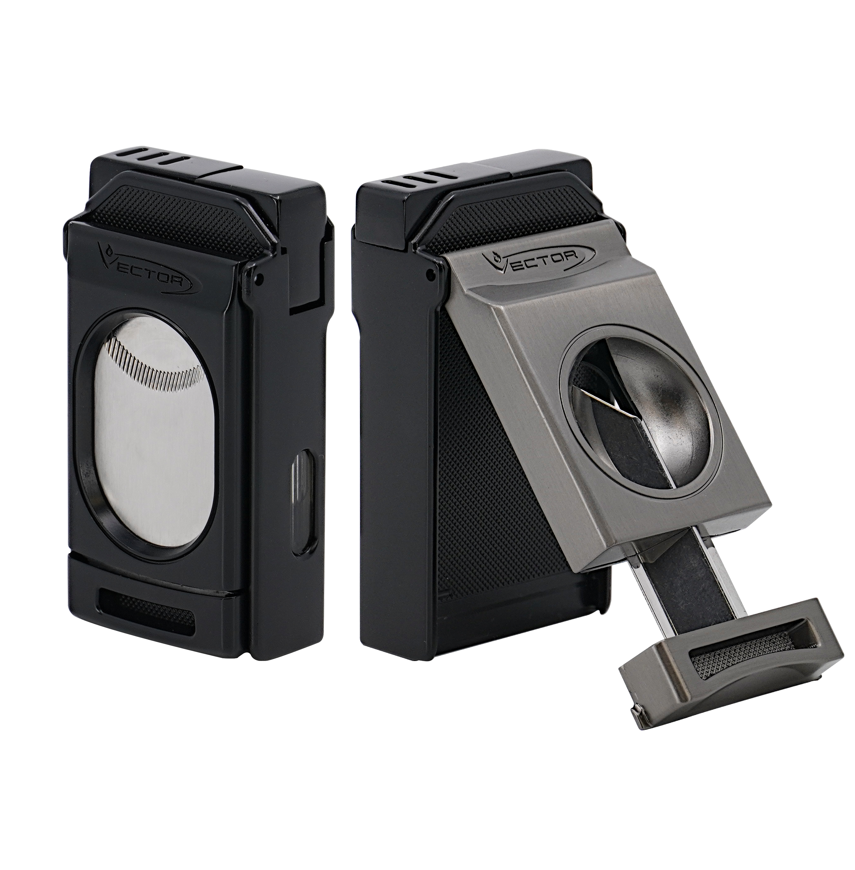 Vector Switch Double Flame Torch Lighter with Cigar Cutter