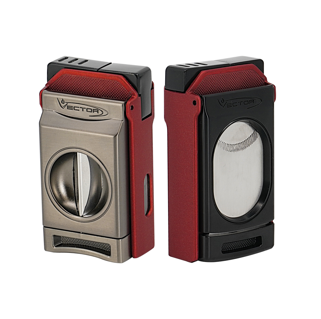 Vector Switch Double Flame Torch Lighter with Cigar Cutter
