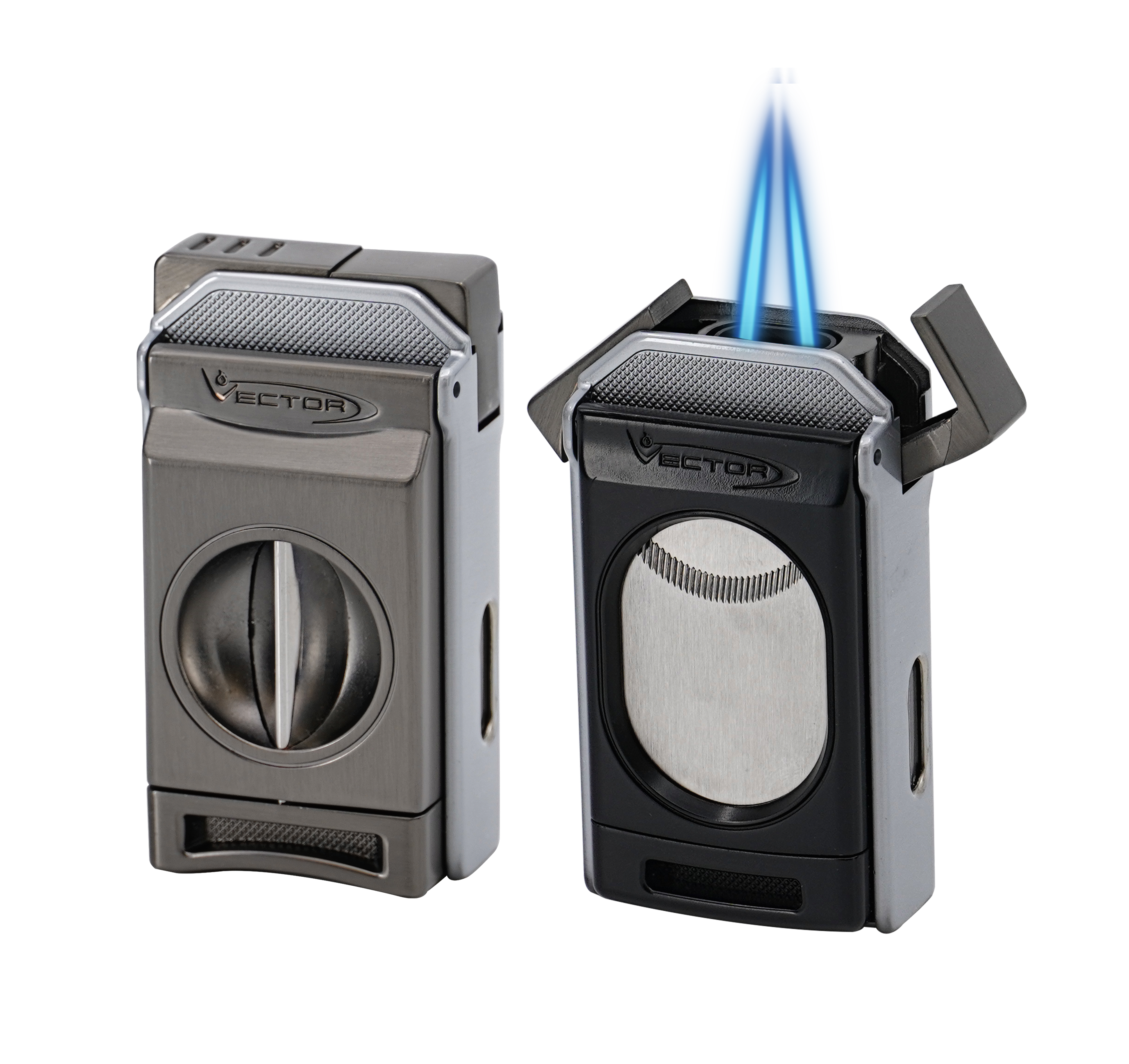 Vector Switch Double Flame Torch Lighter with Cigar Cutter