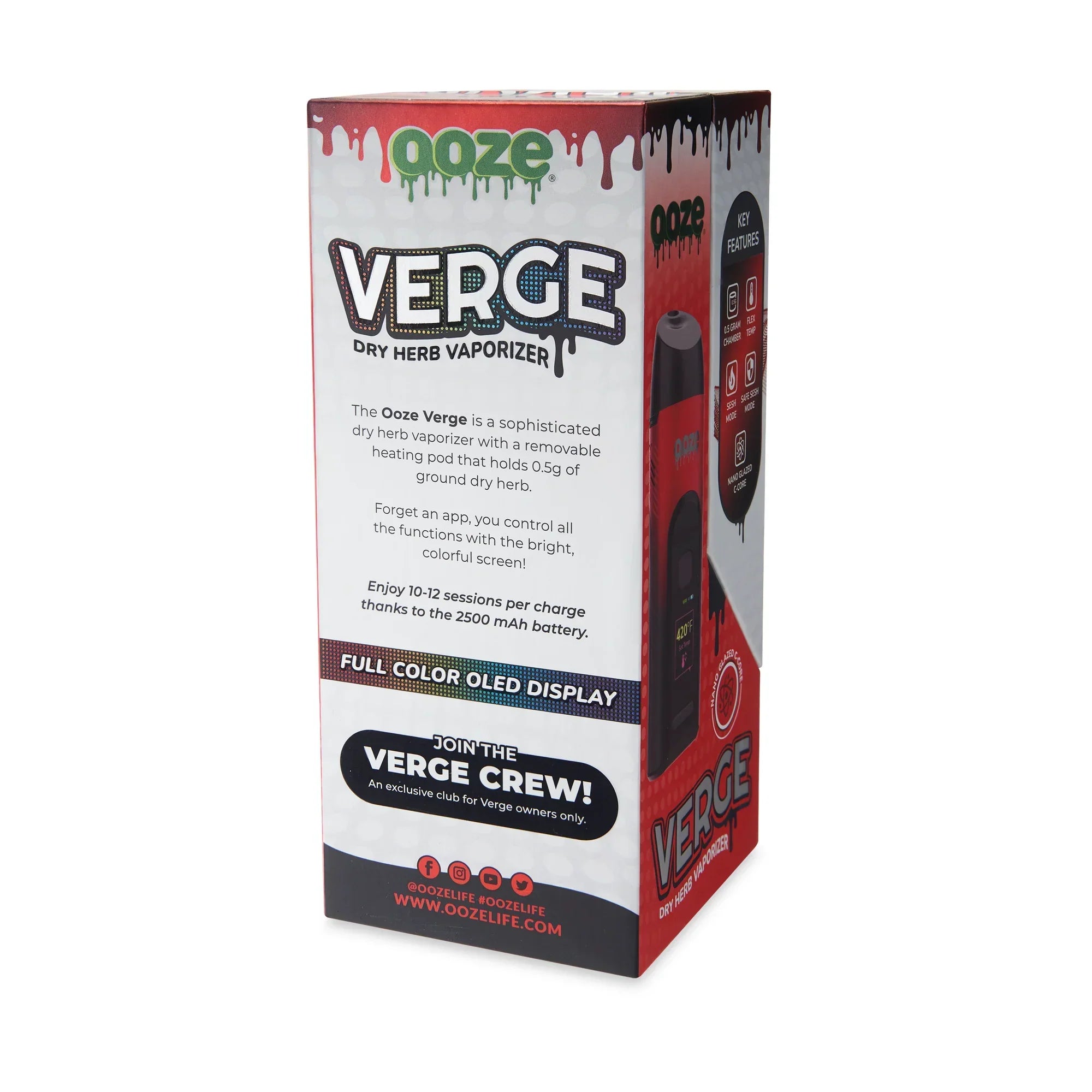 Ooze Verge 2500mAh Dry Herb Vaporizer