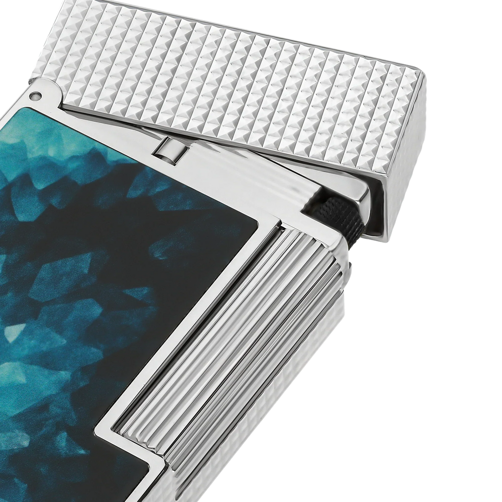 S.T. Dupont Ligne 2 Géode Lacquered Lighter - Blue