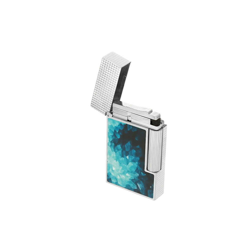 S.T. Dupont Ligne 2 Géode Lacquered Lighter - Blue