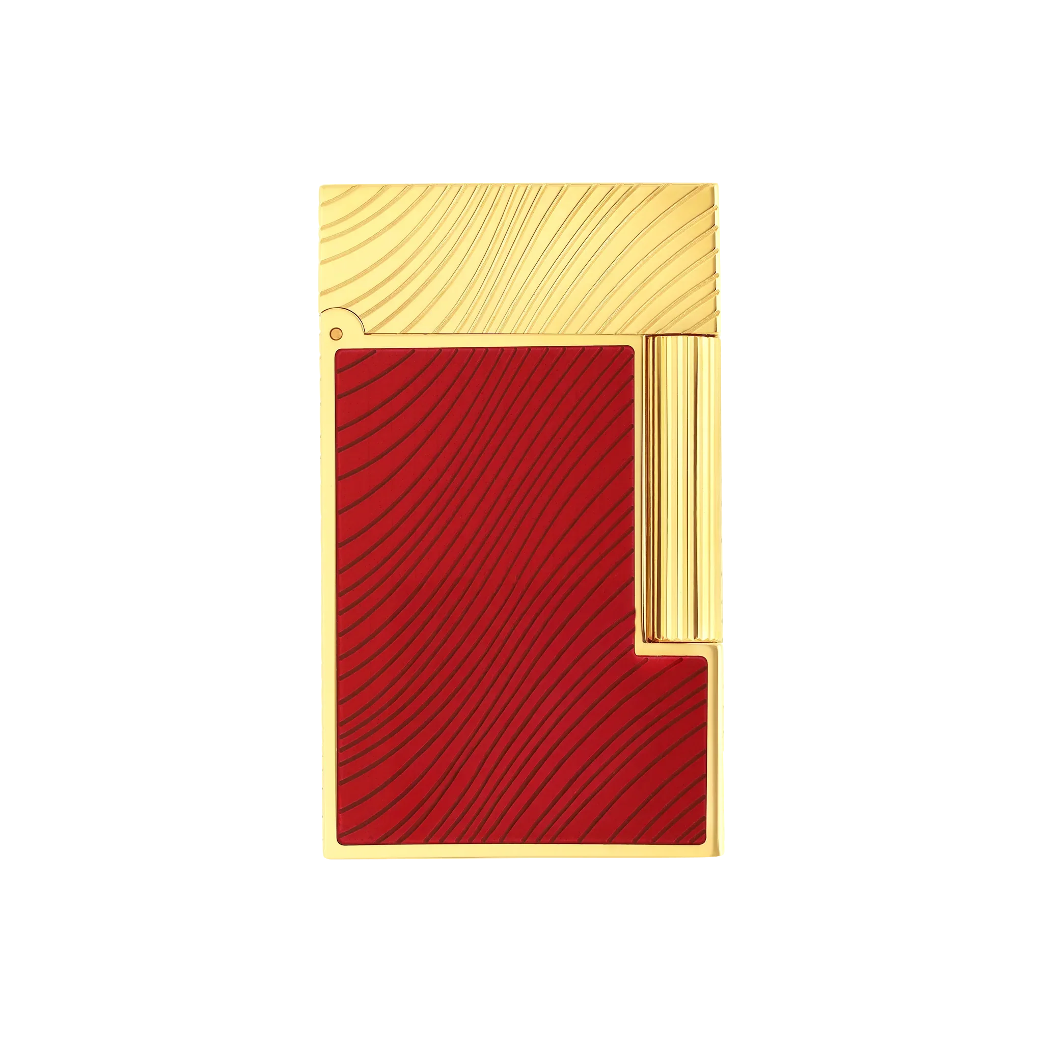 S.T. Dupont Ligne 2 Horse Mane Guilloche Lighter - Red
