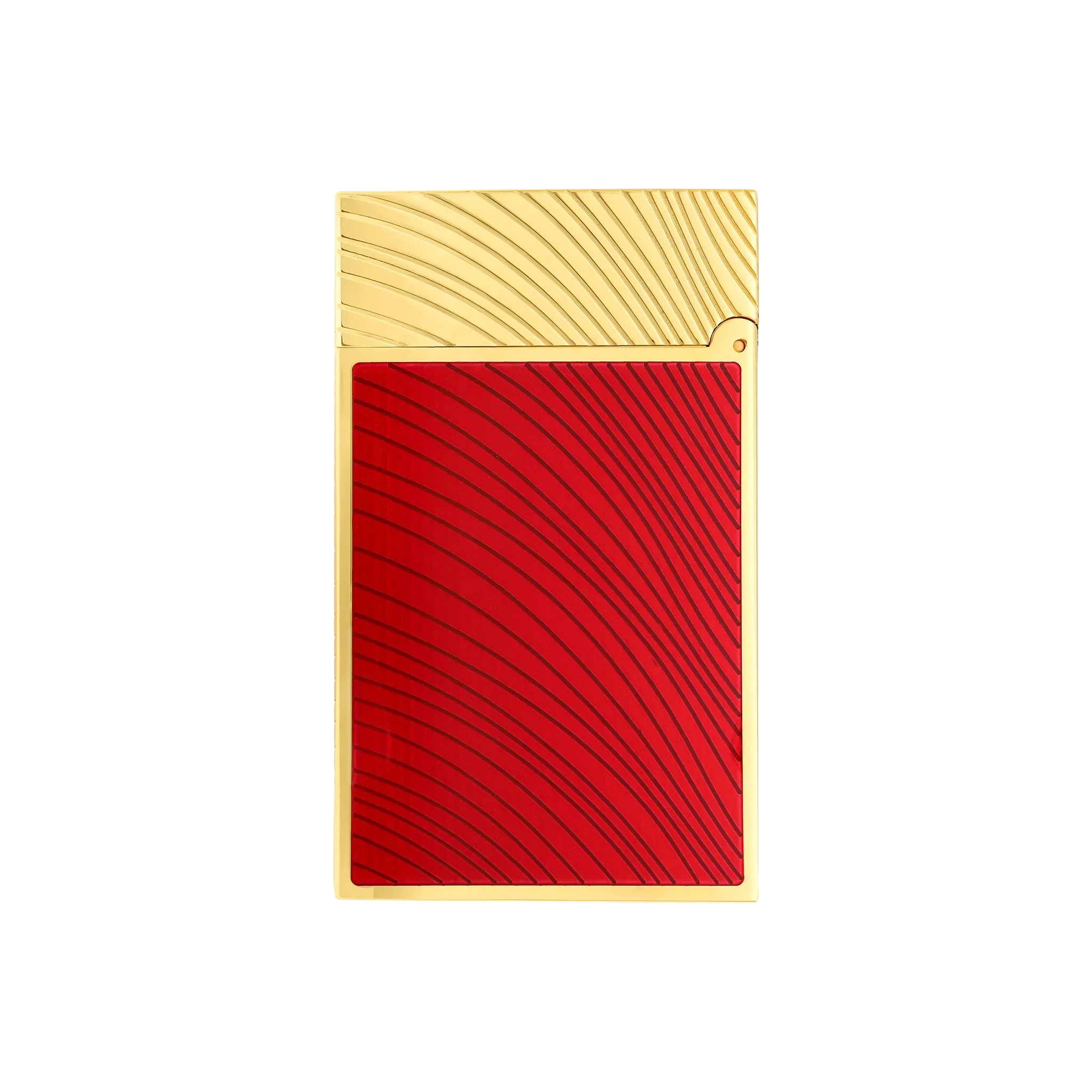 S.T. Dupont Ligne 2 Horse Mane Guilloche Lighter - Red