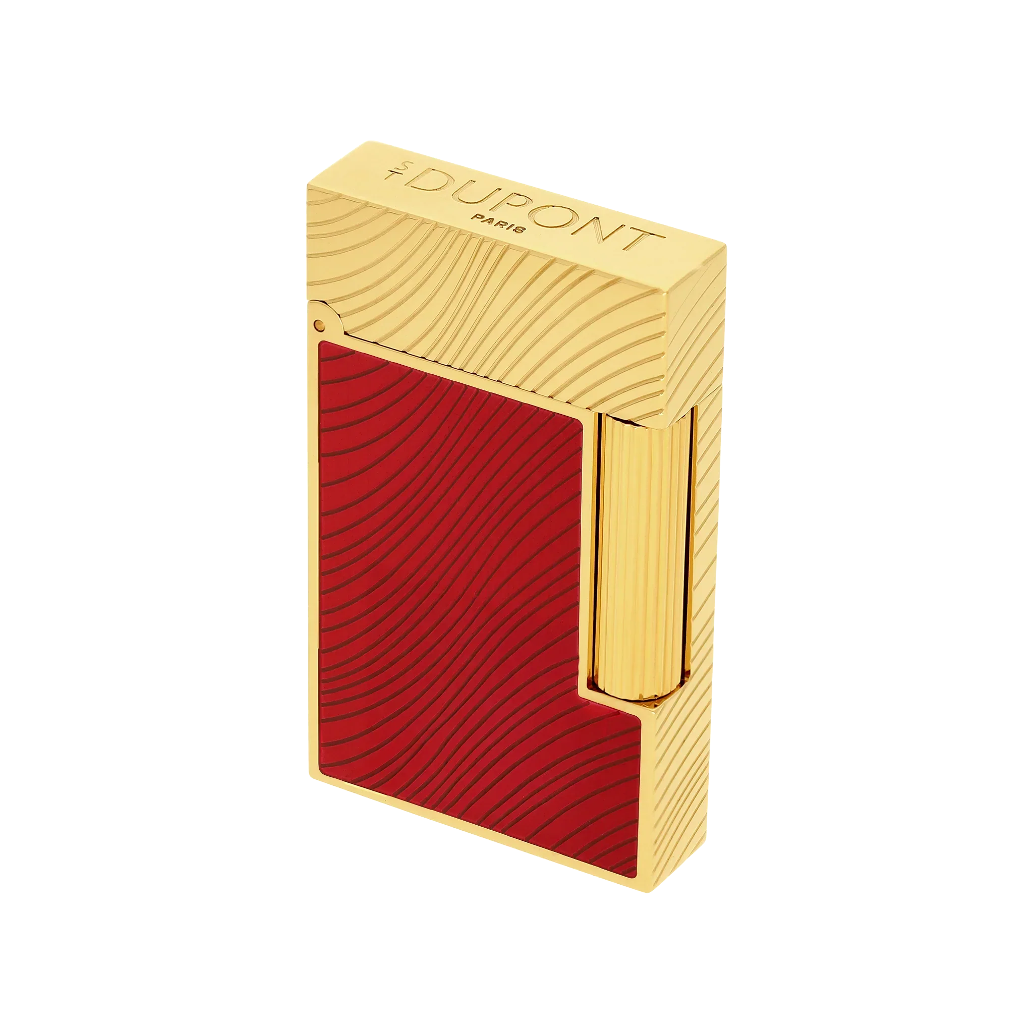 S.T. Dupont Ligne 2 Horse Mane Guilloche Lighter - Red
