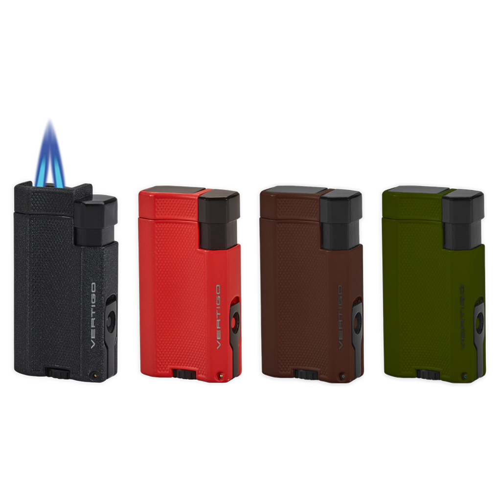 Vertigo Delegate Double Flame Torch Lighter with Cigar Punch