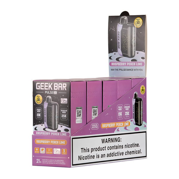Raspberry Peach Lime Geek Bar Pulse X 25k