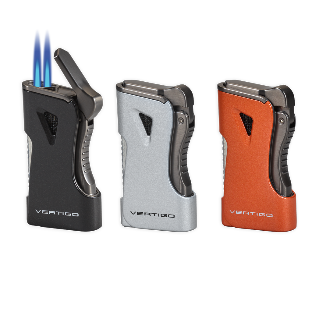 Vertigo Nitro Double Torch Lighter with Cigar Punch