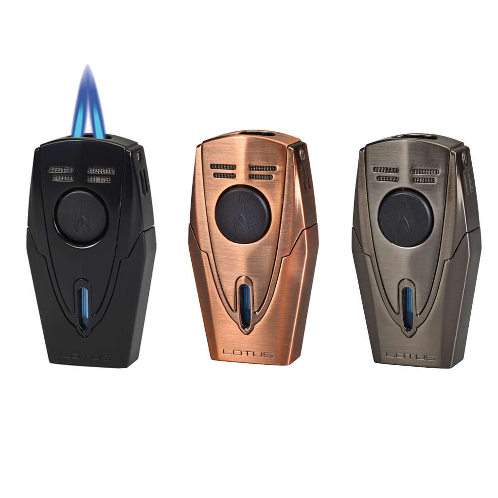 Lotus Fury Twin Point Flame Lighter w/ Punch