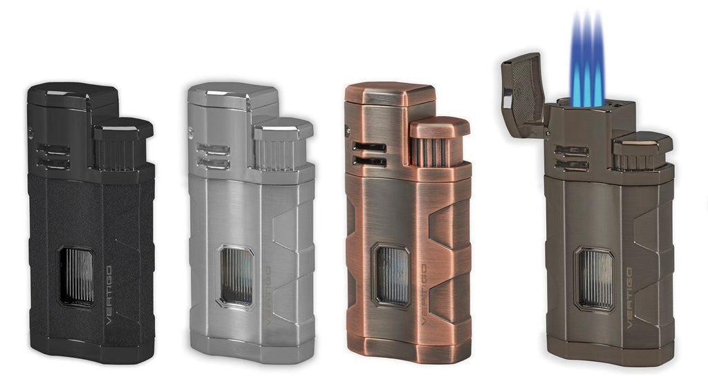 Vertigo Envoy Triple Torch Flame Lighter w/Cigar Punch