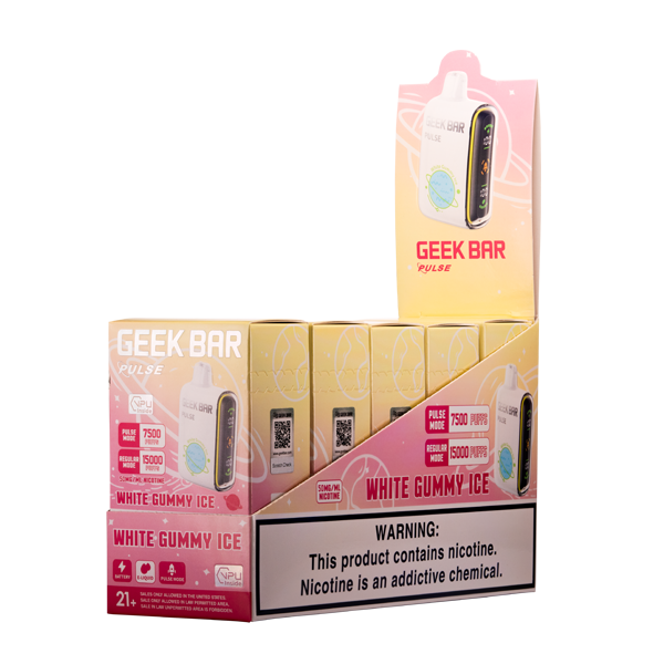 White Gummy Ice Geek Bar Pulse