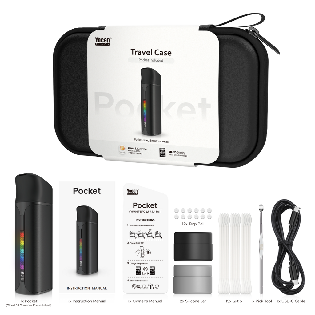 Yocan Black Pocket Full Travel Kit