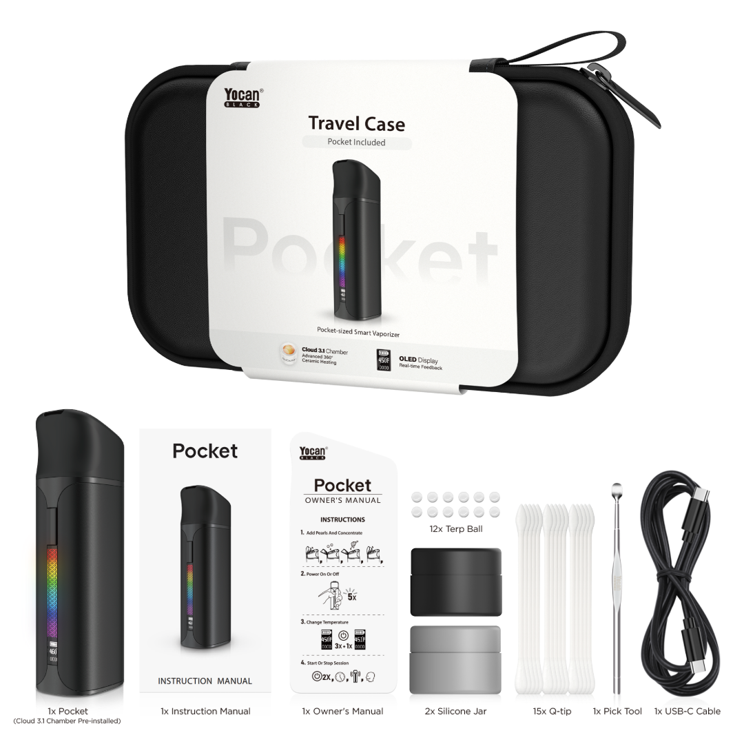 Yocan Black Pocket Full Travel Kit