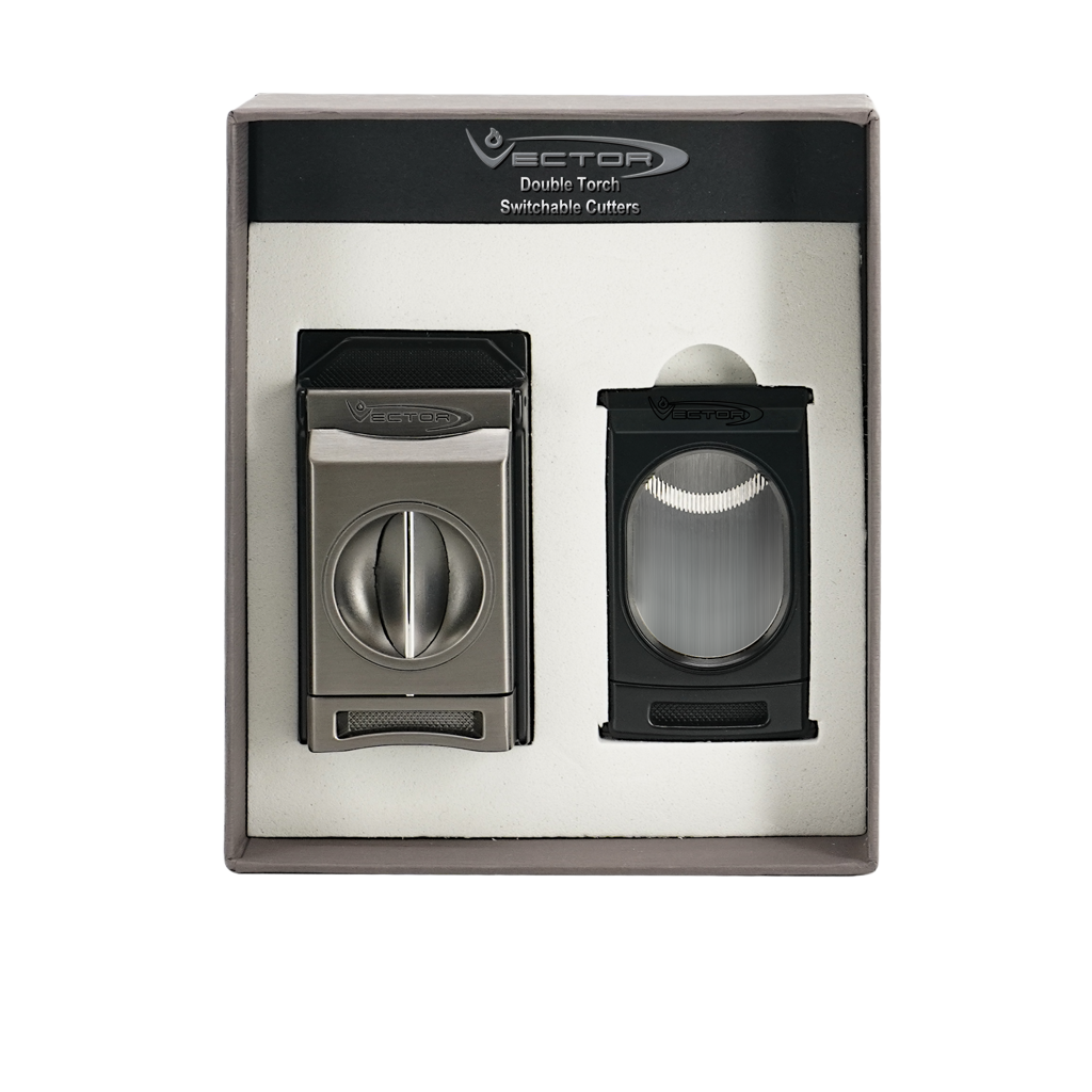 Vector Switch Double Flame Torch Lighter with Cigar Cutter